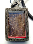 Thai Buddha Amulet Phra Somdej Pendant Black Sacred Powder Lucky Talisman Case