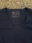 Figs Women   s Cusca 4-pocket Top Scrub Size Extra Small Navy Blue Short Sleeve