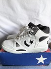 Vintage Rare 90s Converse Sonar Hi Leather Basketball Shoes Size 9 5 White black