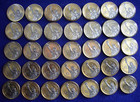 Lot Of 35   2007-2015  1 Presidential Silver   Gold Plated Coins   Laminated