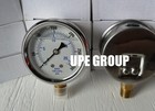 25 Pack Liquid Filled Pressure Gauge Compressor 2 5  Dial 300 Psi Lower Mnt 1 4 