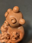 1987 Cleo Teissedre Storyteller Mudhead Signed Red Clay Pottery Sculpture 3    T