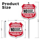 Private Property Shield Sign No Soliciting Loitering Tre Shield Sign With Stake