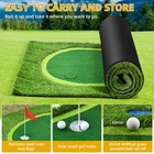 5x10ft 3 Holes Large Golf Putting Green Realistic Dual Turf Putting Mat