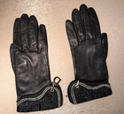  rare  Vintage Dior Galliano Leather Gloves  early 2000s 