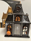 Slatkin Co  Halloween Black Haunted House Candle Luminary Bath   Body Works 2010