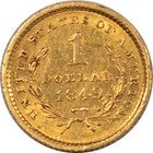 1849  1 Gold Dollar - High Grade Example  First Year 