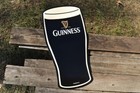 Guinness Pint Glass Die Cut Tin Metal Sign - Dublin - Irish Dry Stout - Beer