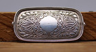 Victorian Antique Engraved Brooch Sterling Silver 925 42 8x23 5mm  gn 