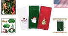 Embroidered 3-piece Christmas Towel Set - Soft 100  Cotton Kitchen Accessory