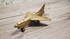 Vintage Mid Century Solid Brass Jet Aircraft Model
