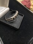 Vintage Navajo Handmade Sterling Silver 5 Stone Oval Black Onyx Bracelet