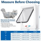 4 Way Pet Door Cat Puppy Dog - Lockable White Safe Flap Door Frame Magnetic Lock