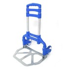 170 Lbs Folding Luggage Cart Dolly Rubber Wheel Hand Push Trolley Travel Blue