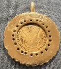Vtg 1980 Pseudo  gold  Fyngoud Krugerrand South Africa Pendant Coin Token