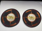 Two Vintage Camel Cigarette Collection Embroidered Sew-on Circle Patches