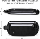Travel Money Belt  Travel Waist Wallet With Rfid Blocking   Hidden Fanny Pack Fo