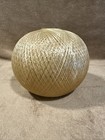Vintage Mid-century Modern Ufo Style Spun Gold Fiberglass Swag Globe 7    Diameter