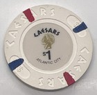  1 Caesars Casino Chip - Atlantic City  New Jersey - 1987