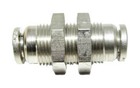 1 2  Od Hose Push To Connect Bulkhead Union Fitting  Nickel Plated Brass