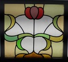 Pretty Abstract Old English Leaded Stained Glass Window 19 1 4 x 18 
