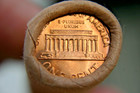 1970 S Lincoln Cent Original Bank Wrap Roll Large Date Obw Penny Unc Roll