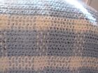 New Hand Crochet Blanket Afghan Sofa Throw  45 x50  Lt  Blue   White