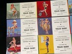 Vintage Lot Of 12 Pin-up Advertisement 1940s Brown   Bigelow Ink Blotter