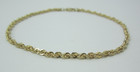 Stunning 10k Yellow Gold  10   Rope Style Chain Bracelet Anklet  2 2g