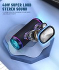 Portable Bluetooth Speaker  40w Loud Sound And Deep Bass  Ipx7 Waterproof  Tr   
