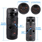 Dual Bt Party Speaker Bluetooth Tweeter System Big Led Portable Stereo W  Mic
