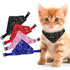 Trendy Adjustable Cat Collar With Necktie Scarf - Stylish Pet Bandana