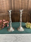 Vintage Sheffield Silver Plated Taper Candle Holders Pair