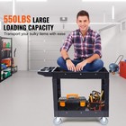 Uimoso Utility Service Cart Rolling Cart 2 Shelf 550lbs With 360   Swivel Wheels