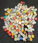 Dice Cubes Over 2 Pounds Fractions Wood Bakelite Plastic Rubber Lot Vtg Retro