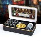 Communion Kit Last Supper Printed Travel Case For Church Or Sanctuary 8 5 8 In