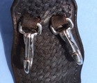 Tripple K 14 Black Basketweave Double Key Hook Belt Slide Police Sheriff Guard