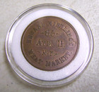 1863 Civil War Store Trade Token Copper Edward Miehling Meat Market  Ny City