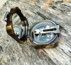 Antique Vintage Brass Compass Solid Kelvin   Hughes 1917 Brunton Handmade