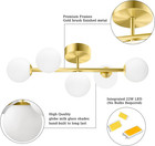 Bathroom Vanity Lights  5-light Bathroom Light Fixtures  Mid Century Modern Gold