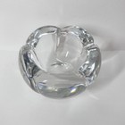 Daum Nancy France Crystal Clear Thick Glass Flower Bowl Vintage