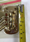 Solid Brass Coat Hook 4 Prong Wall Mount Swing Arm Vintage New