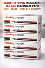Rotring Isograph 0 13mm Nos Factory Sealed Made In W  Germany Rare Redline