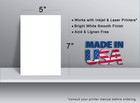 Heavyweight 80lb White 5  X 7  Cards invitations cardstock Sheets - 100 Pieces