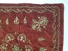 Antique 19thc Ottoman Velvet Metallic Embroidered Panel 83x80cm