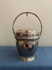 Silver Plated Over Copper Mid Century Modern Hinged Insulated Ice Bucket