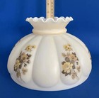 Vintage 10  Fitter Tan Hurricane Oil  Electric Melon Glass Lamp Shade Best Deal 