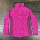 Columbia Arctic Air Printed 1 4 Zip Fuchsia Fleece Pullover Jacket Womens Size M