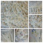 Vintage Embroidered Pillow Case Curtains Bed Skirt 6pc Rare