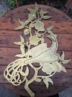 Bird Of Paradise Gold Resin Wall Art 1964 Hollywood Regency 29 x20  Syroco  4972